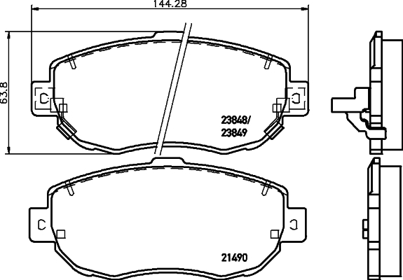 Klocki hamulcowe HELLA 8DB 355 010-151