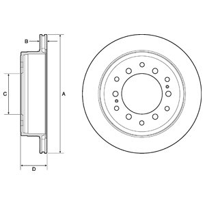 Tarcza hamulcowa DELPHI BG4747C