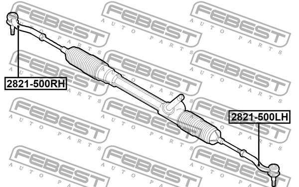Końcówka drążka kierowniczego FEBEST 2821-500RH