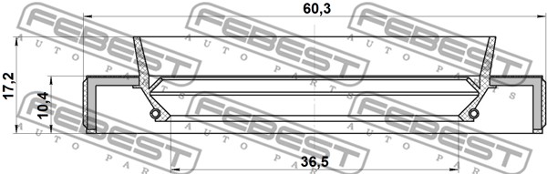 Pierścień uszczelniający półosi FEBEST 95HBY-38601017X