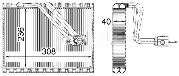 Parownik klimatyzacji MAHLE AE 127 000P