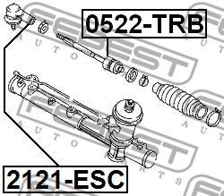 Drążek kierowniczy FEBEST 0522-TRB