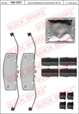 Zestaw akcesoriów montażowych  klocków hamulcowych QUICK BRAKE 109-1837