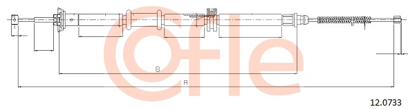 Linka hamulca ręcznego COFLE 92.12.0733
