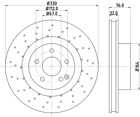 Tarcza hamulcowa HELLA PAGID 8DD 355 127-461