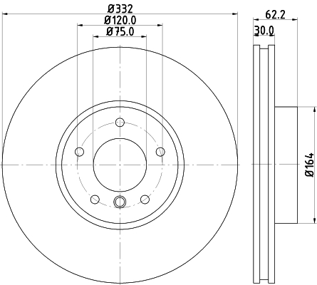 Tarcza hamulcowa HELLA 8DD 355 129-291