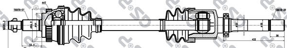 Półoś napędowa GSP 250019