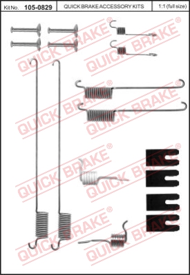 Zestaw dodatków do szczęk hamulcowych QUICK BRAKE 105-0829
