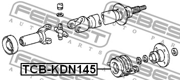 Łożysko centralne wału napędowego FEBEST TCB-KDN145