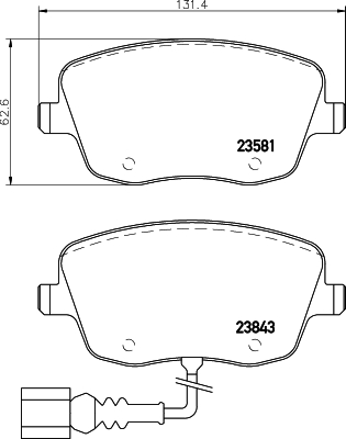 Klocki hamulcowe HELLA 8DB 355 018-811