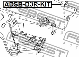 Guma stabilizatora FEBEST ADSB-D3R-KIT