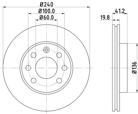 Tarcza hamulcowa HELLA PAGID 8DD 355 108-331