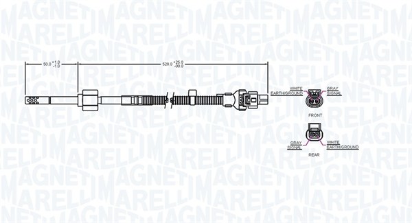 Czujnik  temperatury spalin MAGNETI MARELLI 172000155010