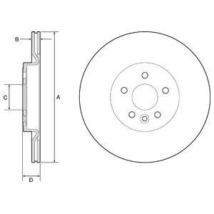 Tarcza hamulcowa DELPHI BG4786C