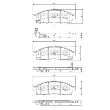 Klocki hamulcowe NIPPARTS N3601101