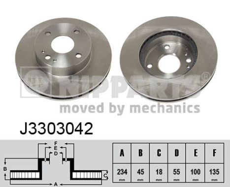 Tarcza hamulcowa NIPPARTS J3303042