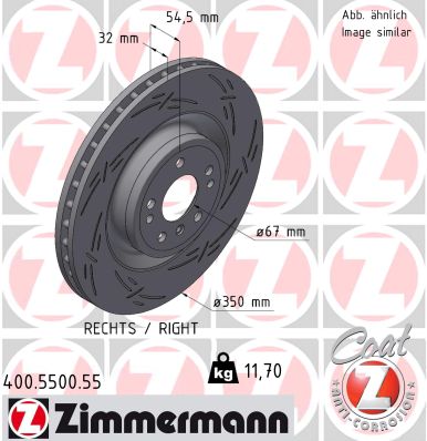 Tarcza hamulcowa ZIMMERMANN 400.5500.55