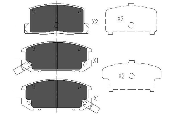 Klocki hamulcowe KAVO PARTS KBP-9082