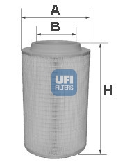 Filtr powietrza UFI 27.625.00