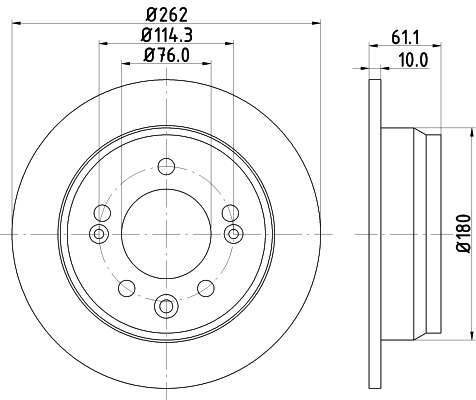Tarcza hamulcowa HELLA 8DD 355 118-861