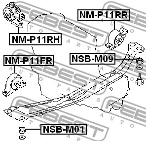 Łożyskowanie  korpusu osi FEBEST NSB-M01