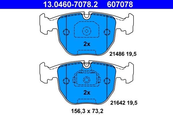 Klocki hamulcowe ATE 13.0460-7078.2