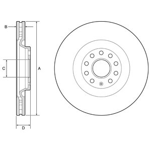 Tarcza hamulcowa DELPHI BG9202C