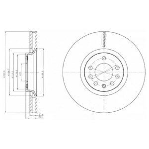 Tarcza hamulcowa DELPHI BG4185C