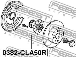 Piasta koła FEBEST 0382-CLA50R