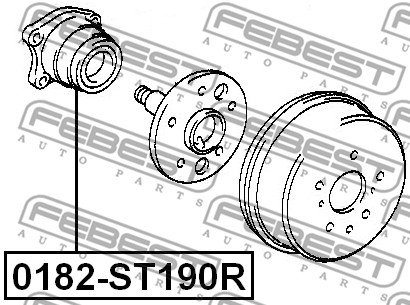 Piasta koła FEBEST 0182-ST190R
