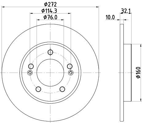 Tarcza hamulcowa HELLA 8DD 355 126-501