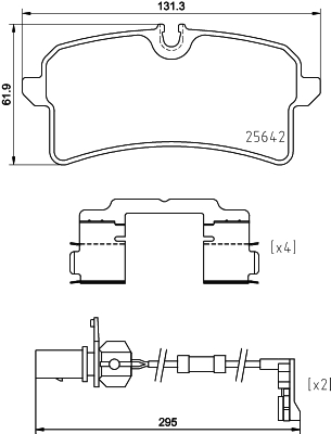 Klocki hamulcowe HELLA 8DB 355 025-291