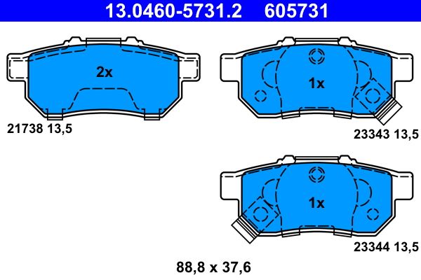 Klocki hamulcowe ATE 13.0460-5731.2