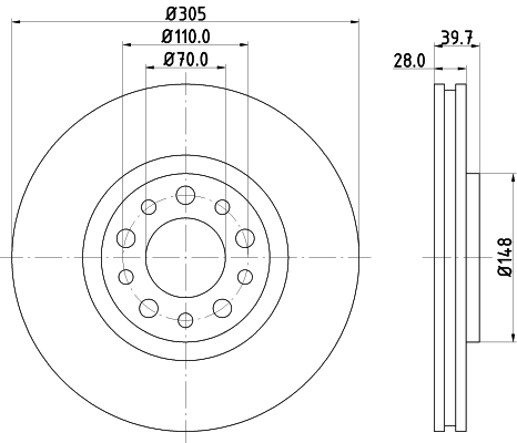 Tarcza hamulcowa HELLA PAGID 8DD 355 112-511