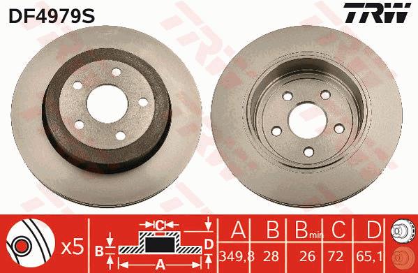 Tarcza hamulcowa TRW DF4979S