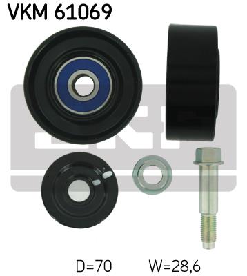 Rolka prowadząca paska osprzętu SKF VKM 61069