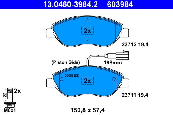 Klocki hamulcowe ATE 13.0460-3984.2