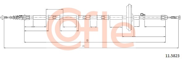 Linka hamulca ręcznego COFLE 92.11.5823
