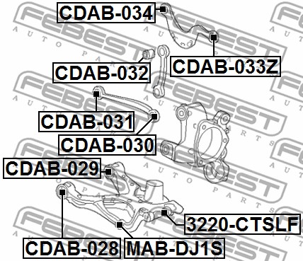 Tuleja wahacza FEBEST CDAB-034