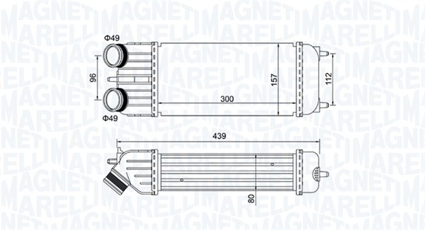 Chłodnica powietrza intercooler MAGNETI MARELLI 351319204250