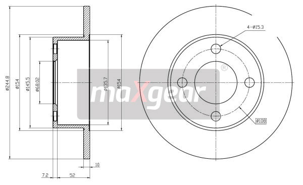 Tarcza hamulcowa MAXGEAR 19-0685