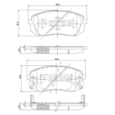 Klocki hamulcowe NIPPARTS N3600330