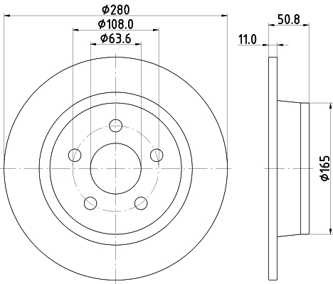 Tarcza hamulcowa HELLA 8DD 355 133-741