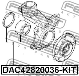 Zestaw łożysk koła FEBEST DAC42820036-KIT