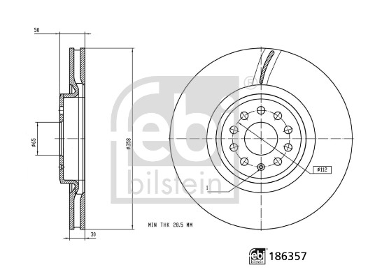 Tarcza hamulcowa FEBI BILSTEIN 186357