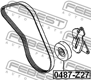 Rolka napinacza paska osprzętu FEBEST 0487-Z27