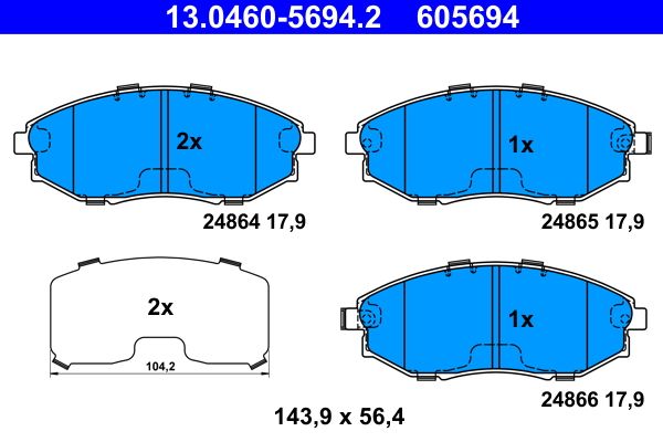 Klocki hamulcowe ATE 13.0460-5694.2