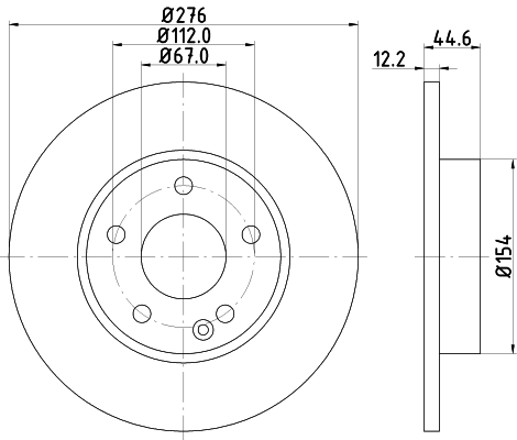 Tarcza hamulcowa HELLA PAGID 8DD 355 128-261