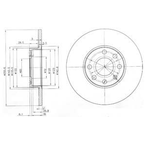 Tarcza hamulcowa DELPHI BG3402