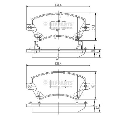 Klocki hamulcowe NIPPARTS J3602101
